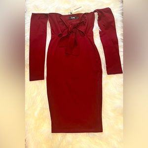 Brand New with tags - Off the shoulder Midi dress.